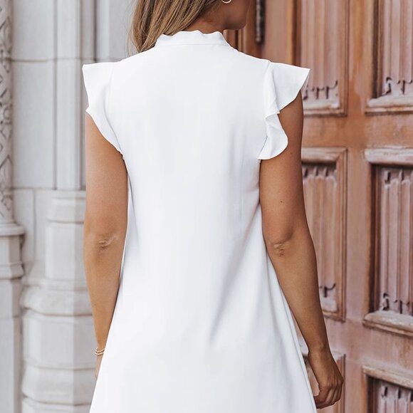 Fashion tie sleeveless summer thin loose cover meat straight skirt woman - Picture 3 of 4